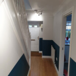 blue and white wall paint