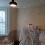 wallpaper stripped from walls